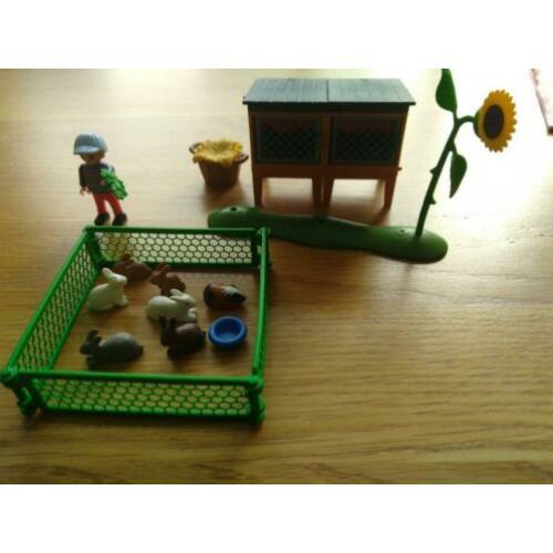 playmobil 5123 verzorgingsplaats met konijnen alleen het he