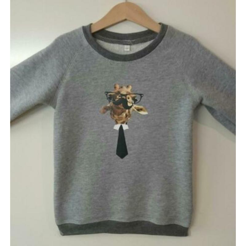 SALE SALE giraffe met stropdas SWEATER maat 110