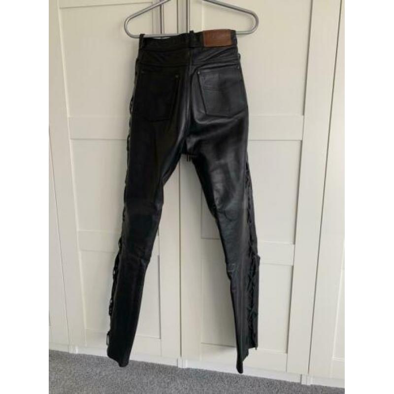 Leren dames motor broek maat 36