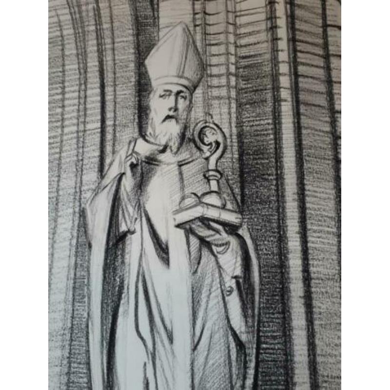 Religie Kerk de Liefde Amsterdam Originele tekening van