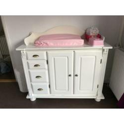 Houten commode wit