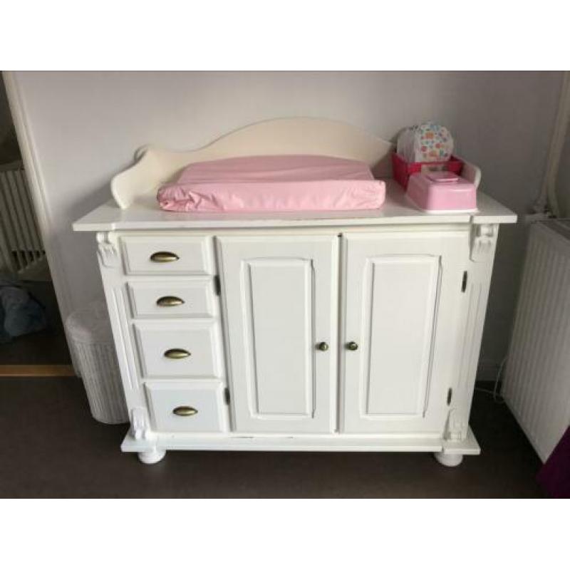 Houten commode wit