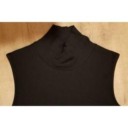NIEUW Zwart A-rticles mouwloze top Turtle hals 36 Stretch