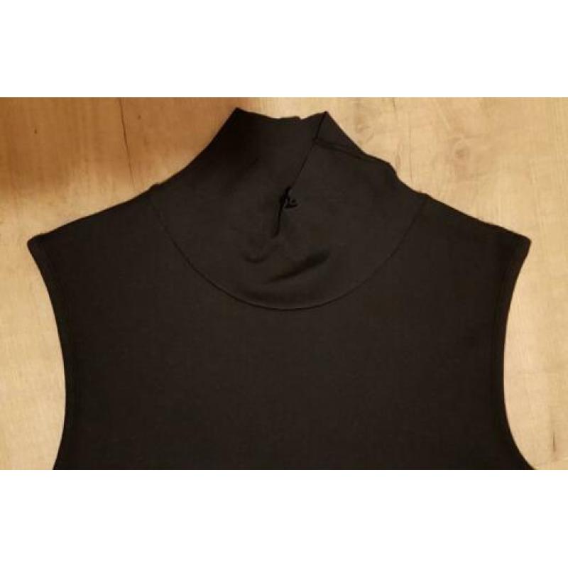 NIEUW Zwart A-rticles mouwloze top Turtle hals 36 Stretch
