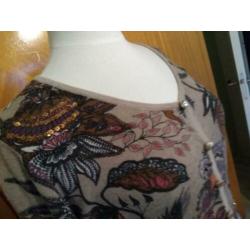 Another Woman, taupe kleurig vest, maat 42/44