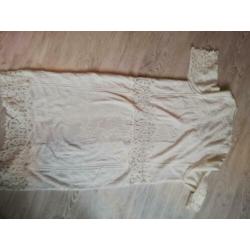 Lange vest van Bohemia gebroken wit M