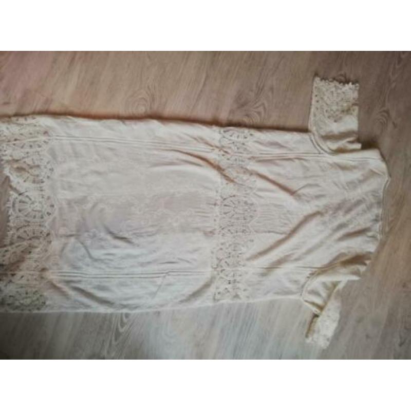 Lange vest van Bohemia gebroken wit M