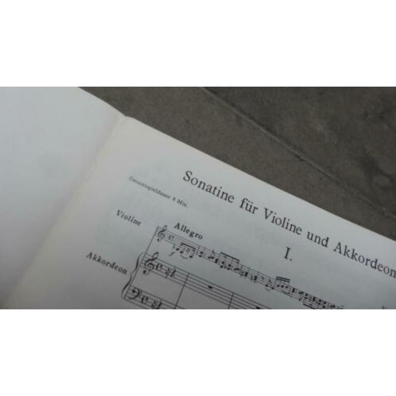 bladmuziek Sonatine Siegfried Borris Accordeon & Viool