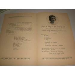 Programma Sprookjes kinderoperette Roodkapje en de Wolf 1936