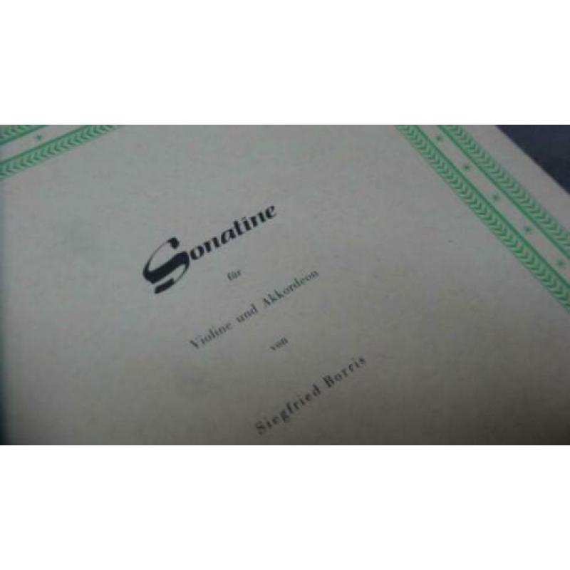 bladmuziek Sonatine Siegfried Borris Accordeon & Viool
