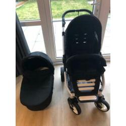Teutonia zwart/wit 3in1 wandelwagen met extra toebehoren