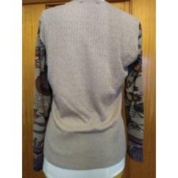 Another Woman, taupe kleurig vest, maat 42/44