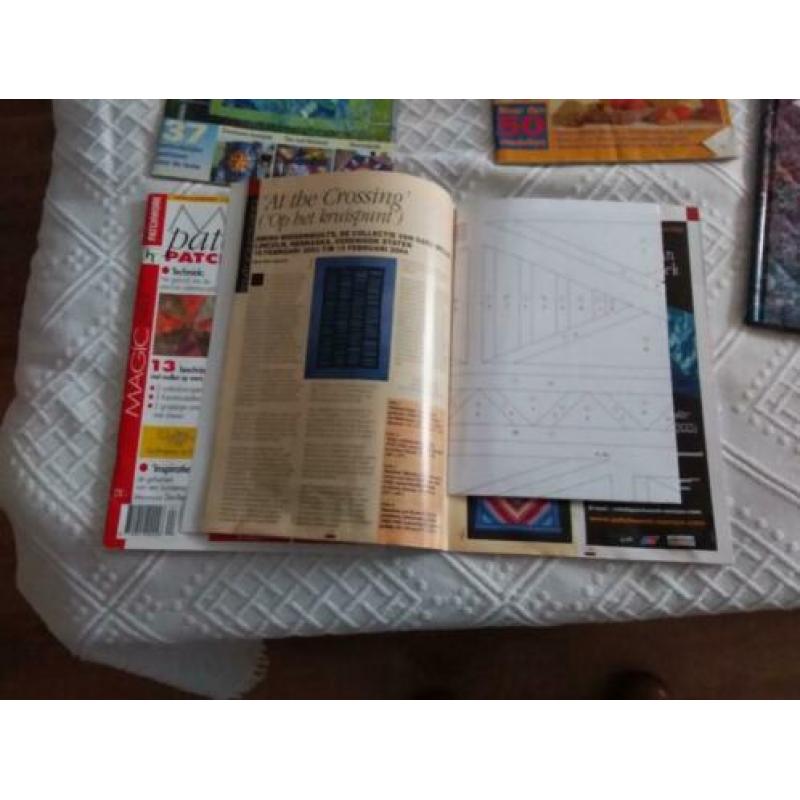 1 patchwork boek en 4 patchwork tijdschriften.