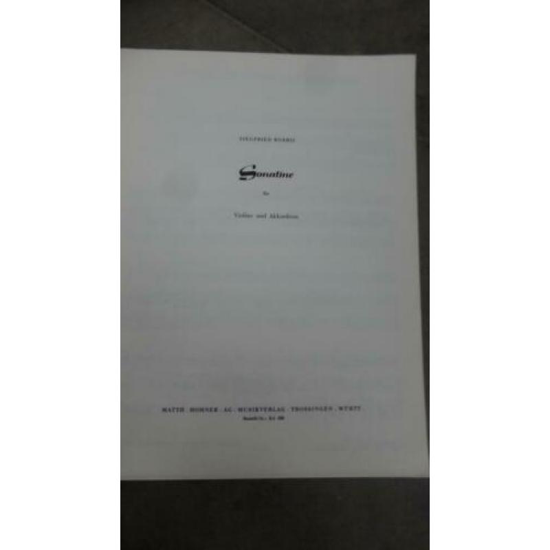 bladmuziek Sonatine Siegfried Borris Accordeon & Viool