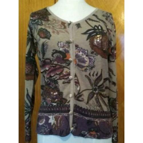 Another Woman, taupe kleurig vest, maat 42/44