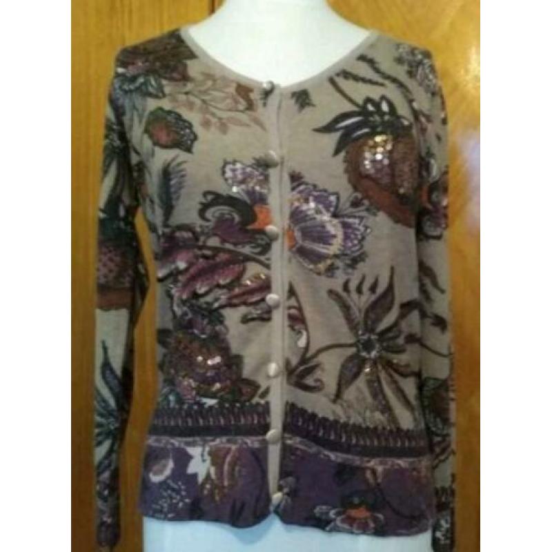 Another Woman, taupe kleurig vest, maat 42/44