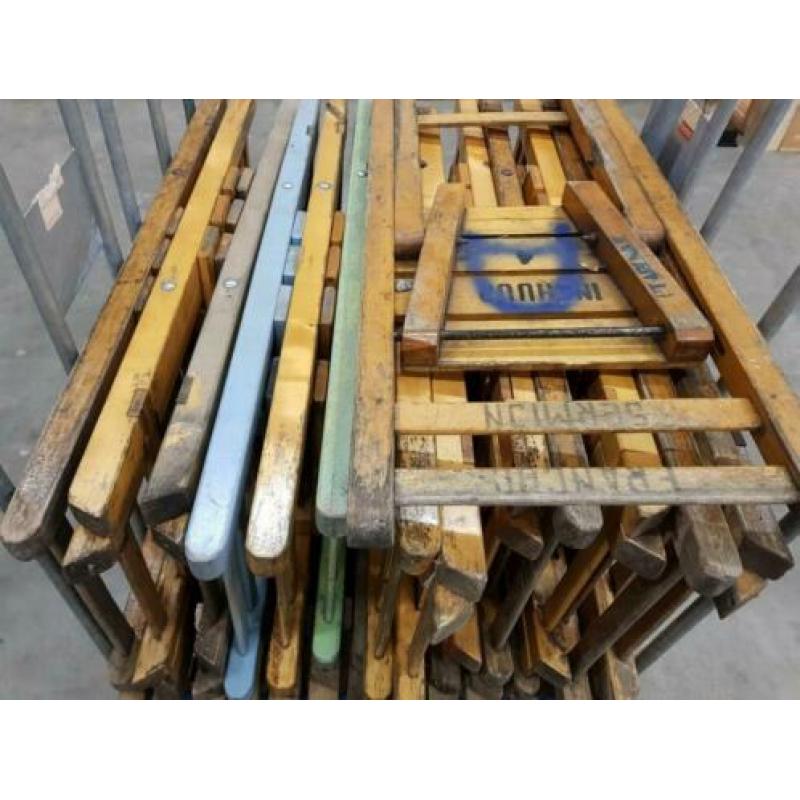 55x Francois vintage houten klapstoelen retro klapstoel 811