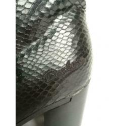Dockers Slangen print Zip spekzool enkellaarsjes 39 Zwart