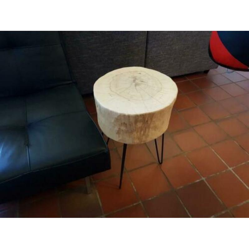 Boomstamtafel op hairpinlegs/ boomstam schijf