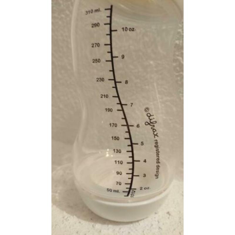 *nieuw* Difrax s-fles wide wit 310 ml