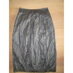 Gave taupekleurige midirok SARAH PACINI maat 2 maat 40/42