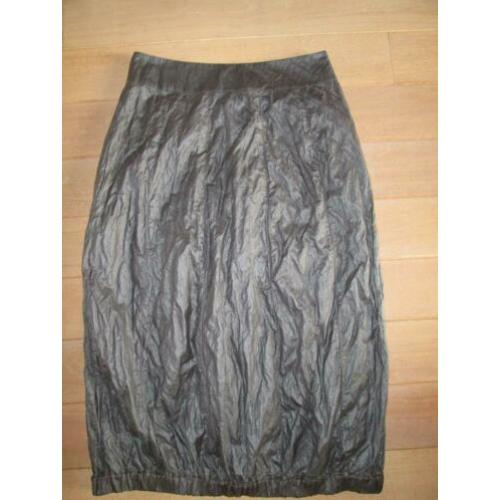 Gave taupekleurige midirok SARAH PACINI maat 2 maat 40/42