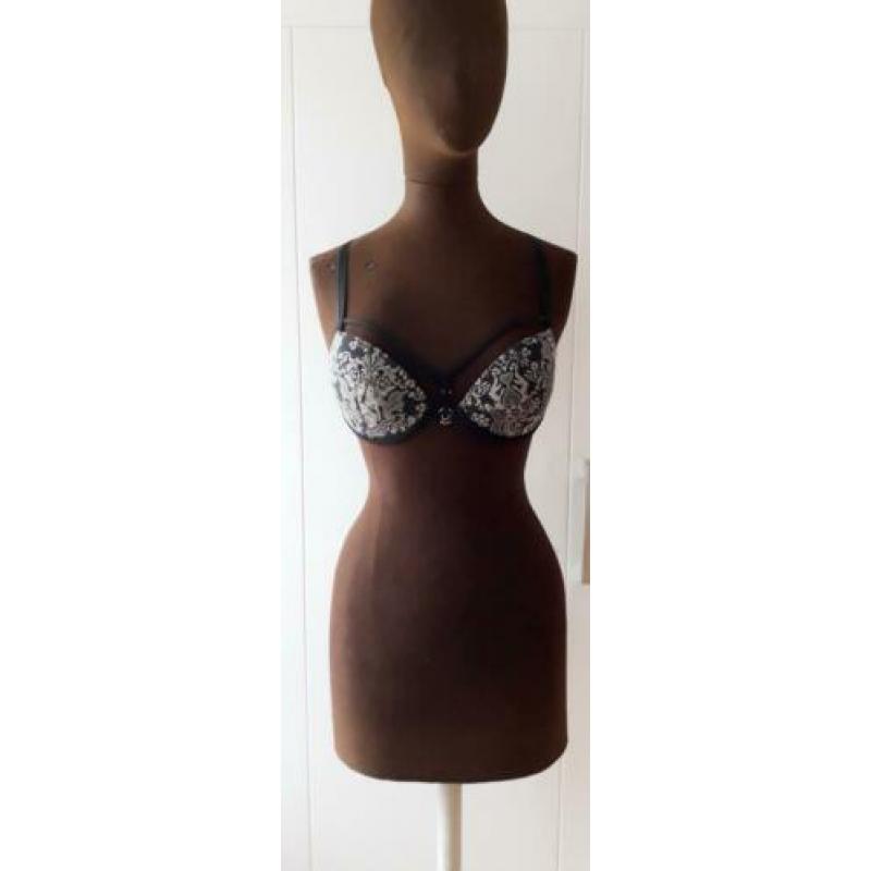 Marlies Dekkers bh beha zwart grijze cup 70C maat 70 C