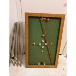 Vintage tafelbiljart golfbiljart toppen Belgische biljart
