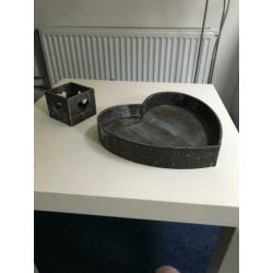 Dienblad en kaarshouder