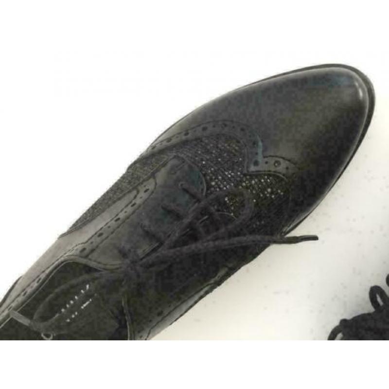 C627 Nieuw CATWALK maat 36 schoenen veter lage hak zwart