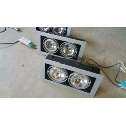 20x Design spots inbouw 2xAR111 dimbaar
