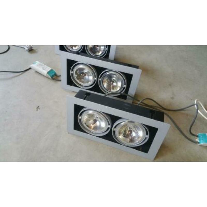 20x Design spots inbouw 2xAR111 dimbaar
