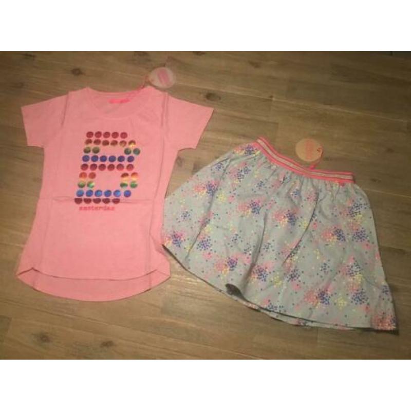 Nieuw set setje Le Big merk meisje rok en T-shirt 134/140