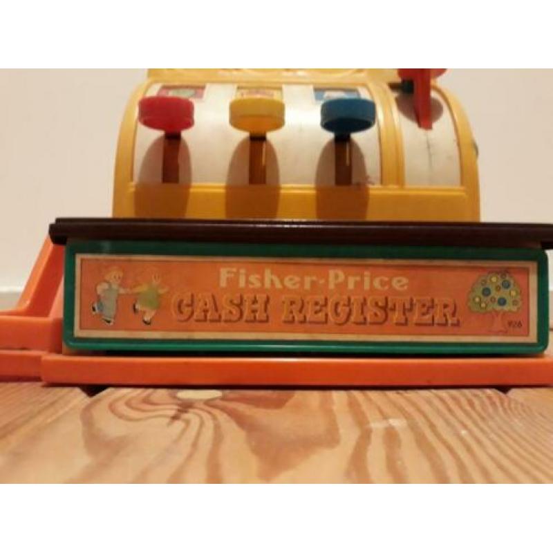 Oude fisher price kassa met werkende bel en munten