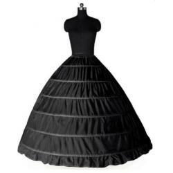 Zwarte Hoepelrok zwart 3 rings Gothic Victoriaans theater