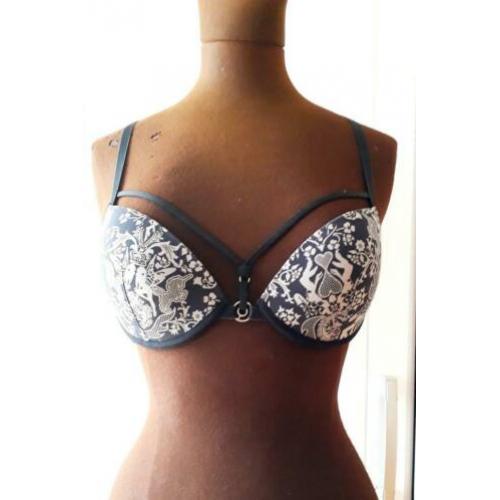 Marlies Dekkers bh beha zwart grijze cup 70C maat 70 C