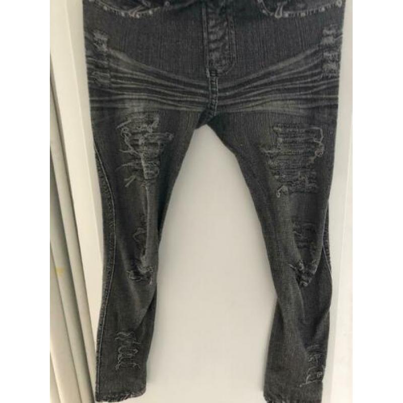 Elastische legging nauwsluitend imitatie jeans demin s/m