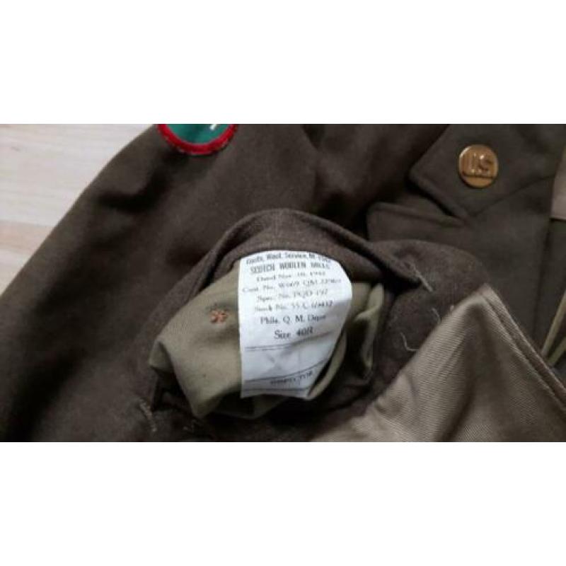 WW2 US Class A jas, 91st Inf. Div. & Italy patch 40R '42