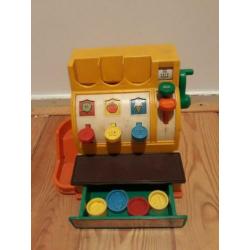 Oude fisher price kassa met werkende bel en munten