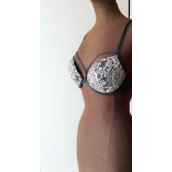 Marlies Dekkers bh beha zwart grijze cup 70C maat 70 C