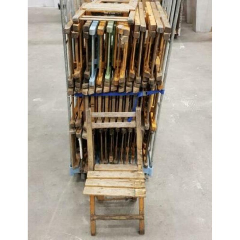 55x Francois vintage houten klapstoelen retro klapstoel 811