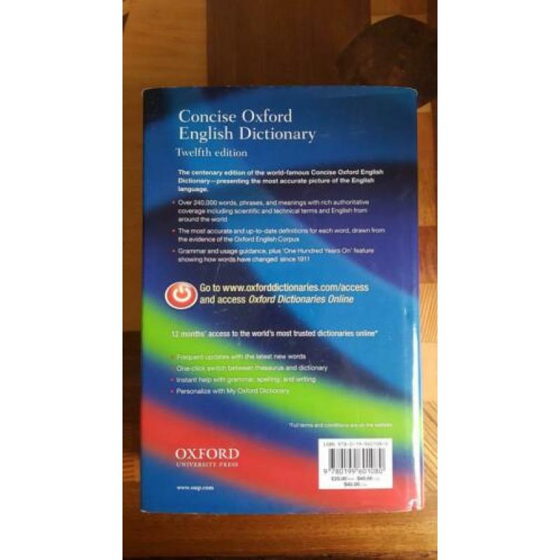 Oxford english dictionary (hard cover, concise)