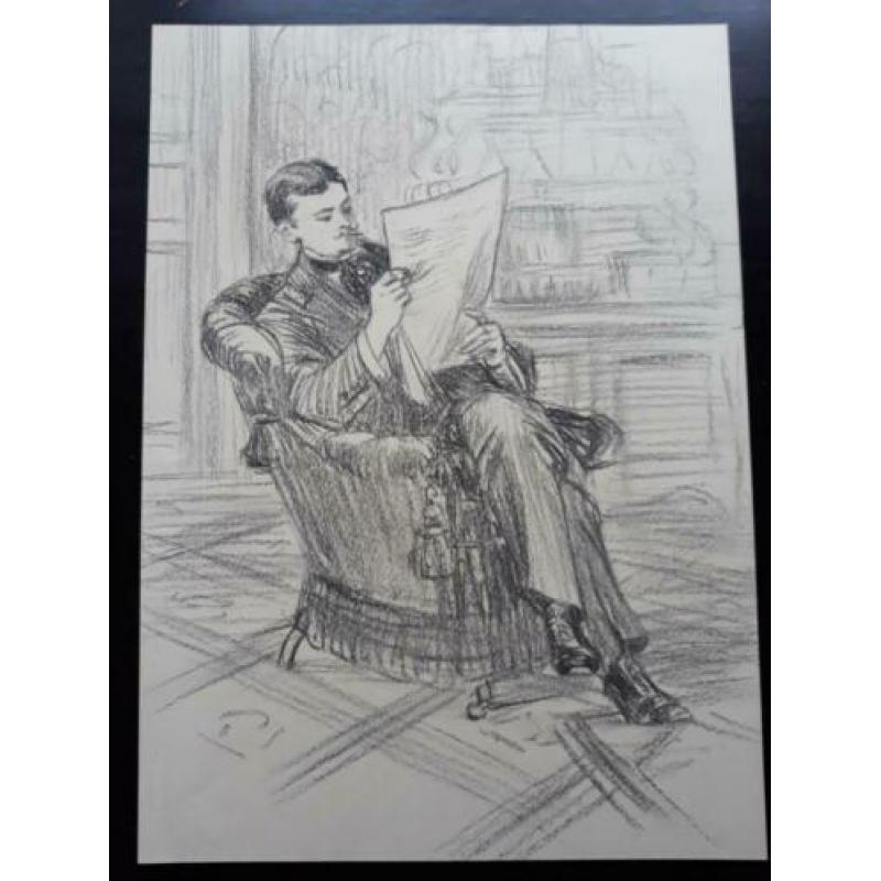 Vijf houtskooltekeningen Johannes Martini, tijdsbeeld