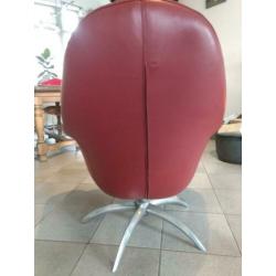 3 leren kantelbare fauteuils