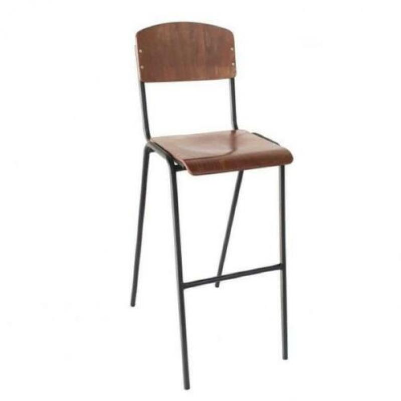 VINTAGE RESTAURANT STOELEN SCHOOLSTOELEN, stoel smokey 991