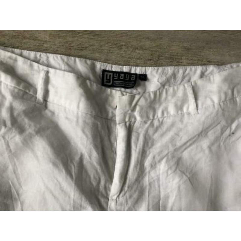 YAYA witte Linnen broek maat 44