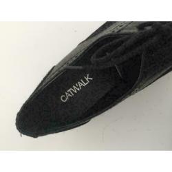 C627 Nieuw CATWALK maat 36 schoenen veter lage hak zwart