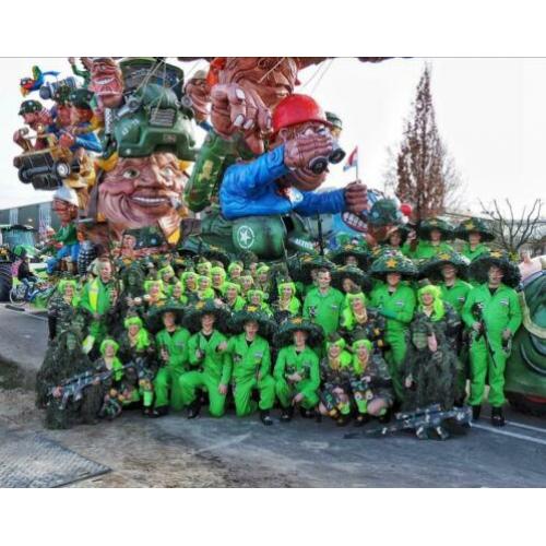 Carnaval loopgroep Thema leger