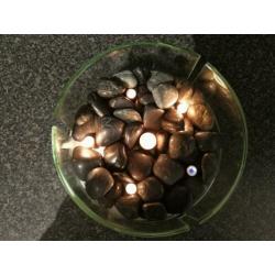 Olielamp met 5 pitten Chroom met glas