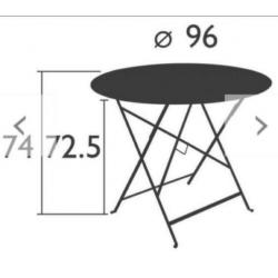 Fermob bistro tuintafel 96cm: 4-6 persoons